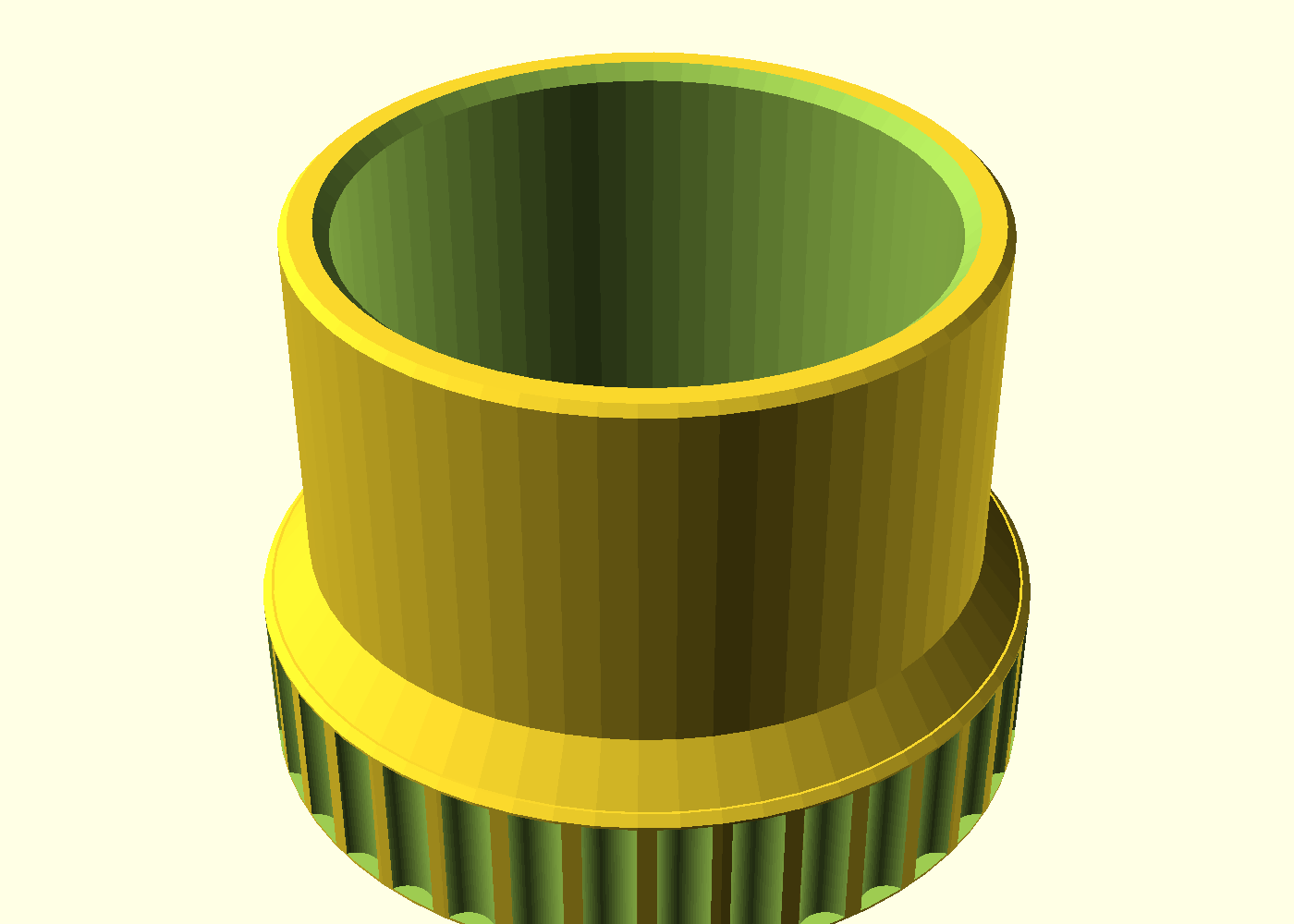 The collar's bed face — the Ø47 first-layer annulus a brim protects