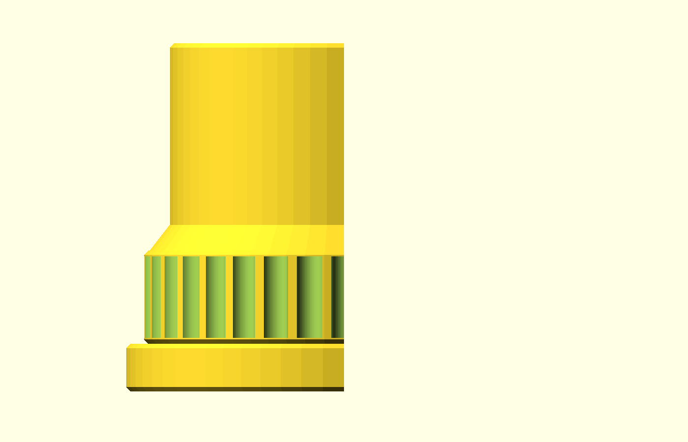Section through the seated socket