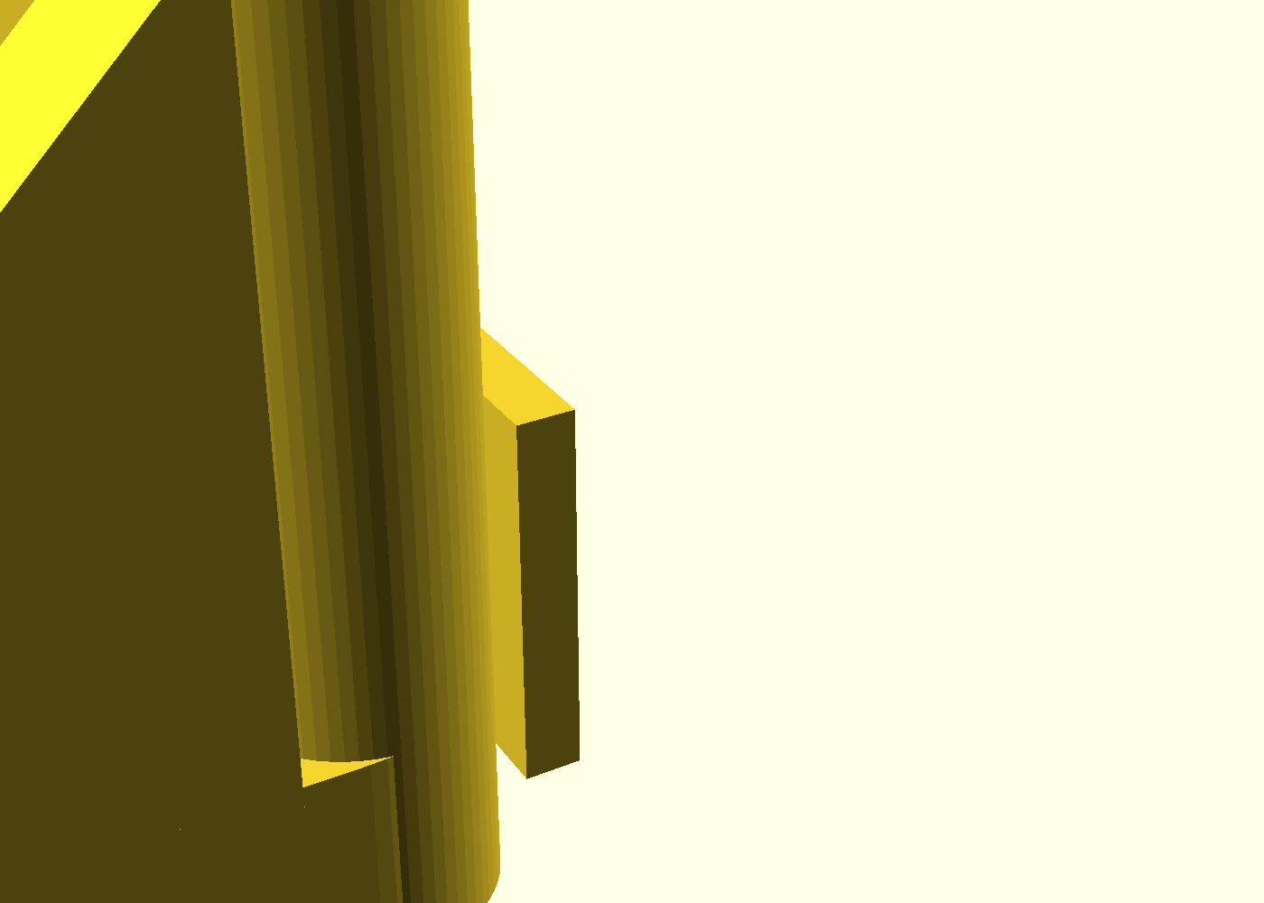 The lug fin's T-outline where it meets the plate