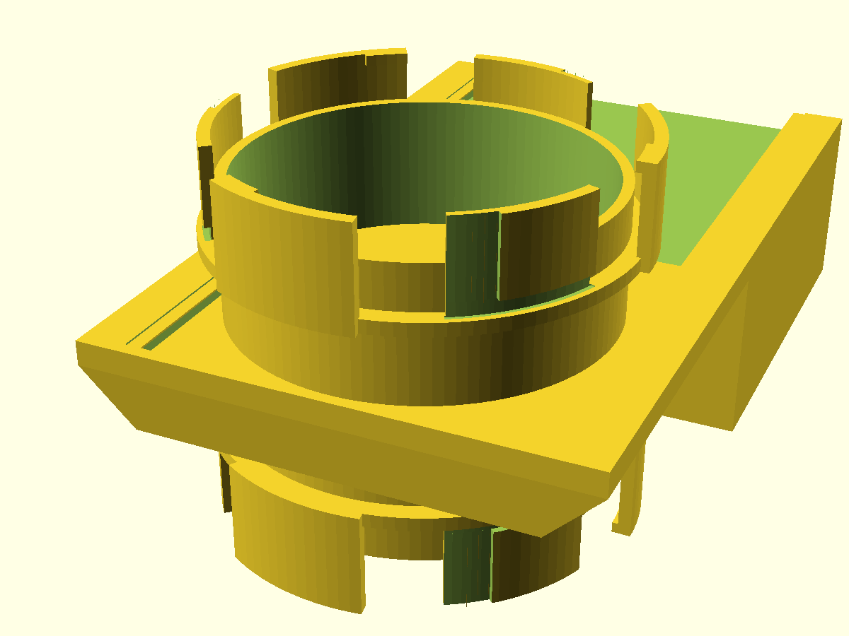 NUGGS shutter valve, closed — the shutter seals across the bore