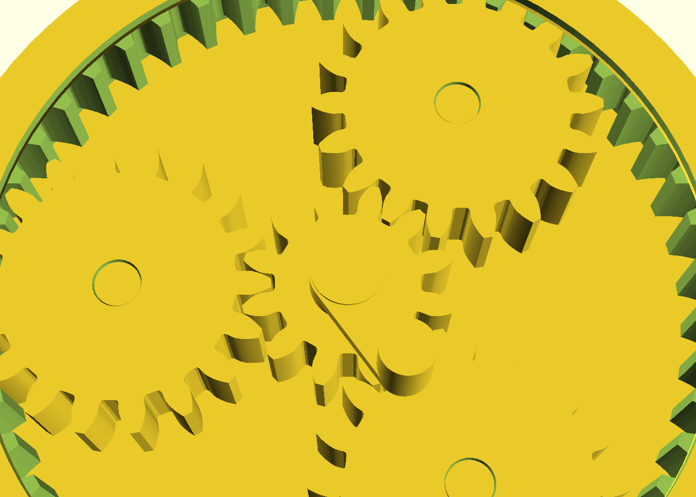 pip-planetary — a print-in-place planetary gear set — Crank Top