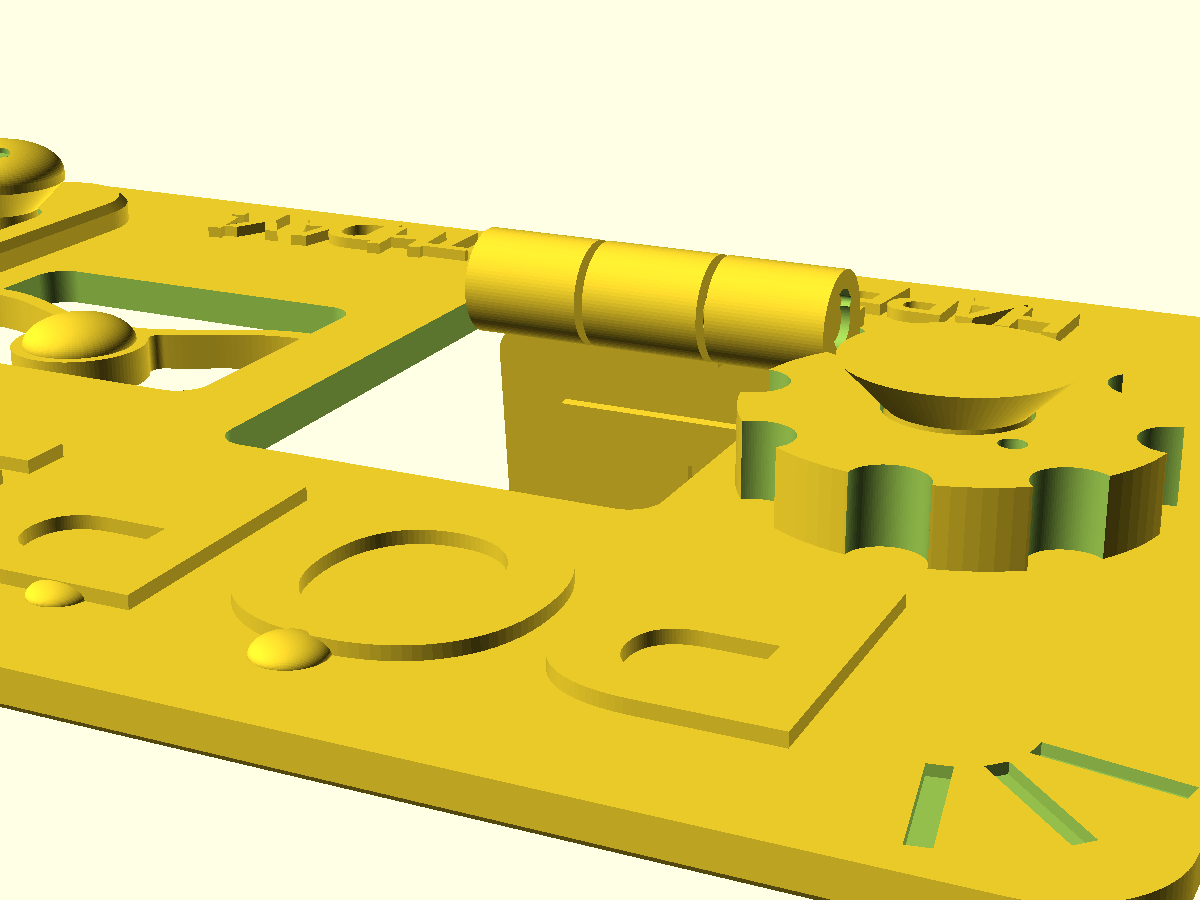 Easel flap folded out to its stop