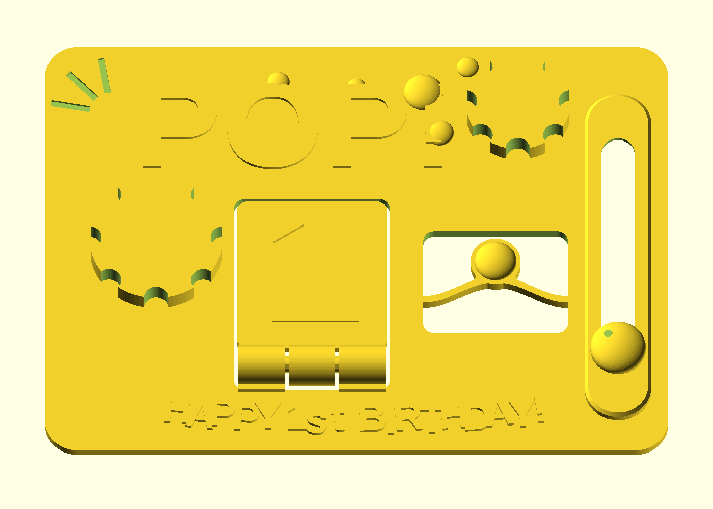 Tilted near-face view of the card layout