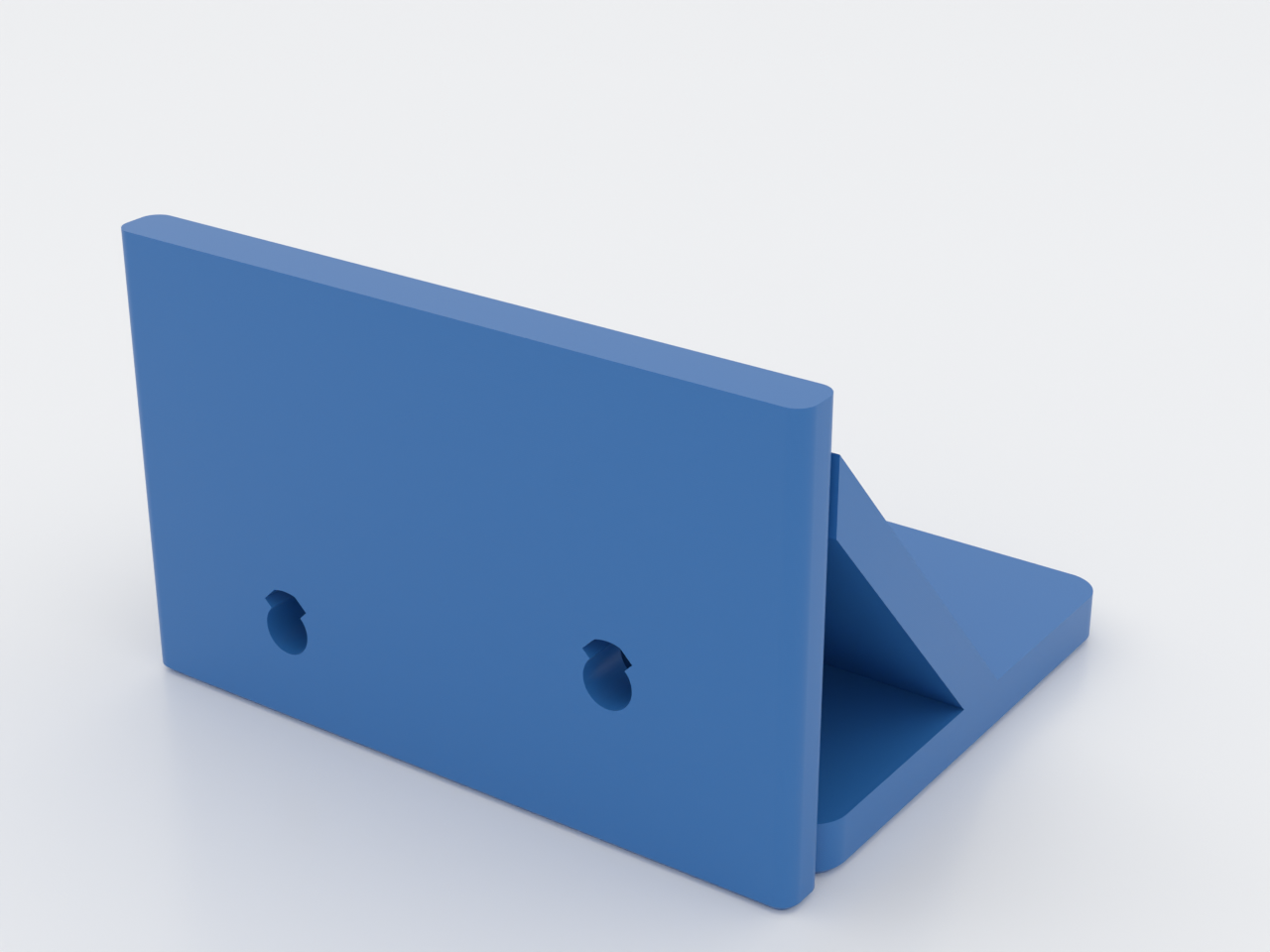 Studio product shot of the 3D-printed support-free-bracket