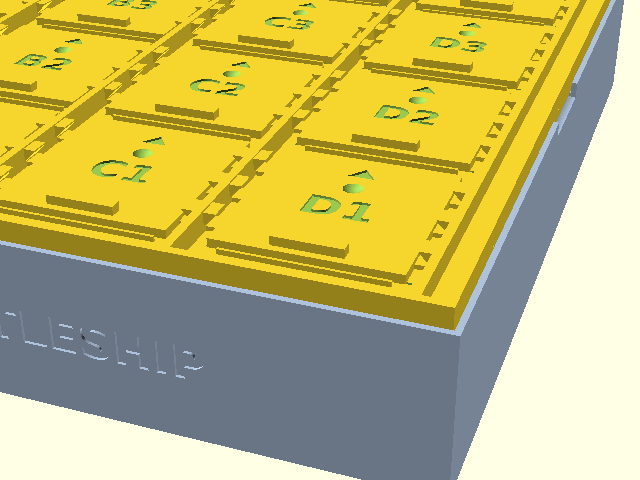 Shutter mechanism in motion: door D1 slides to its stop and lifts out
